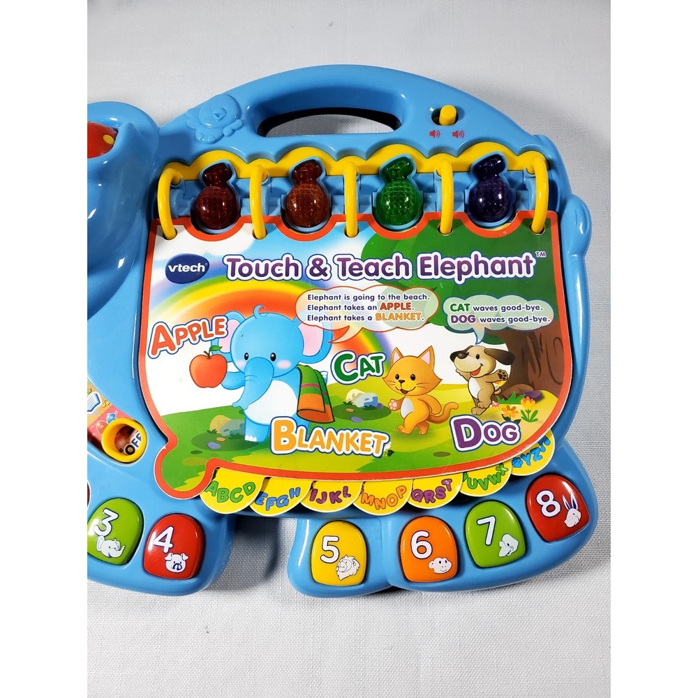 VTech Touch & Teach Elephant Learning Toy–Interactive Talking ABC Number-Working - Picture 2 of 10